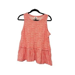 Old Navy coral striped tank - size L